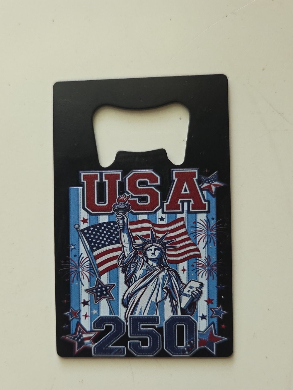 USA 250 Years Bottle Opener Card - America's Milestone SHIPPING INCLUDED
